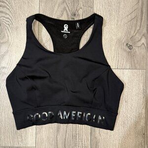 Good American Black Performance Sports Bra Size 0 The Core Power